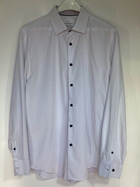 Construct White men’s dress shirt Cooling Comfort Slim Fit Stretch Sz L